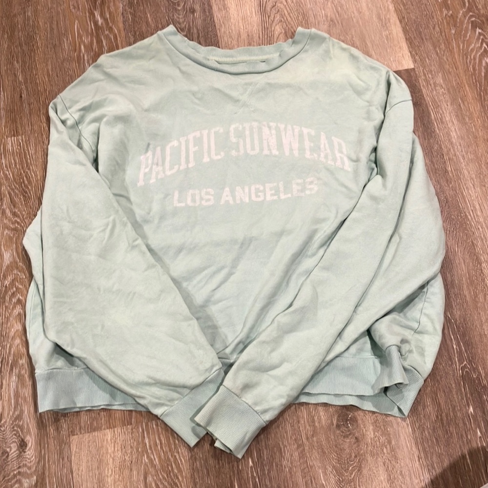 Pacific sunwear mint green sweatshirt